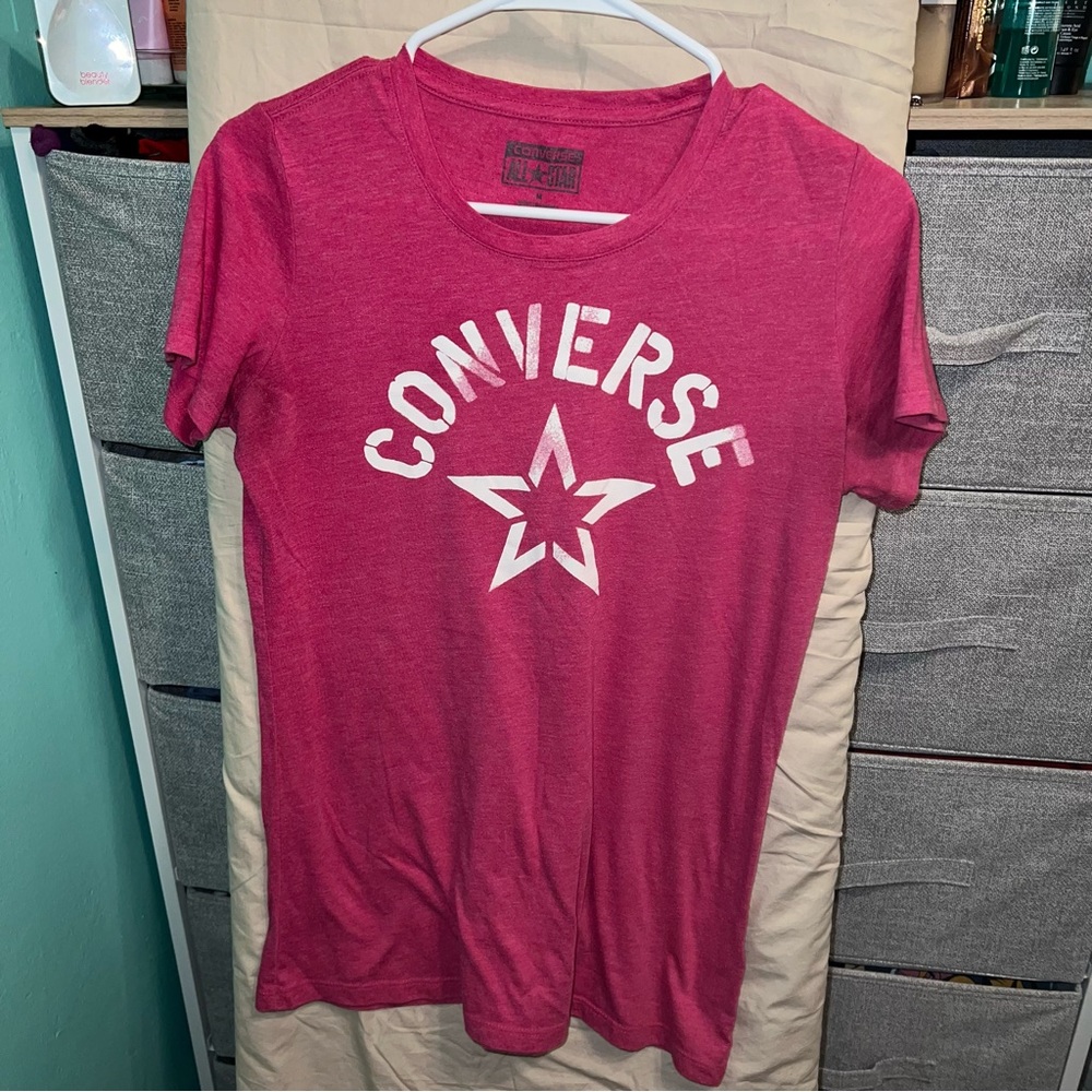 Hot Pink Converse T-shirt - Picture 1 of 4